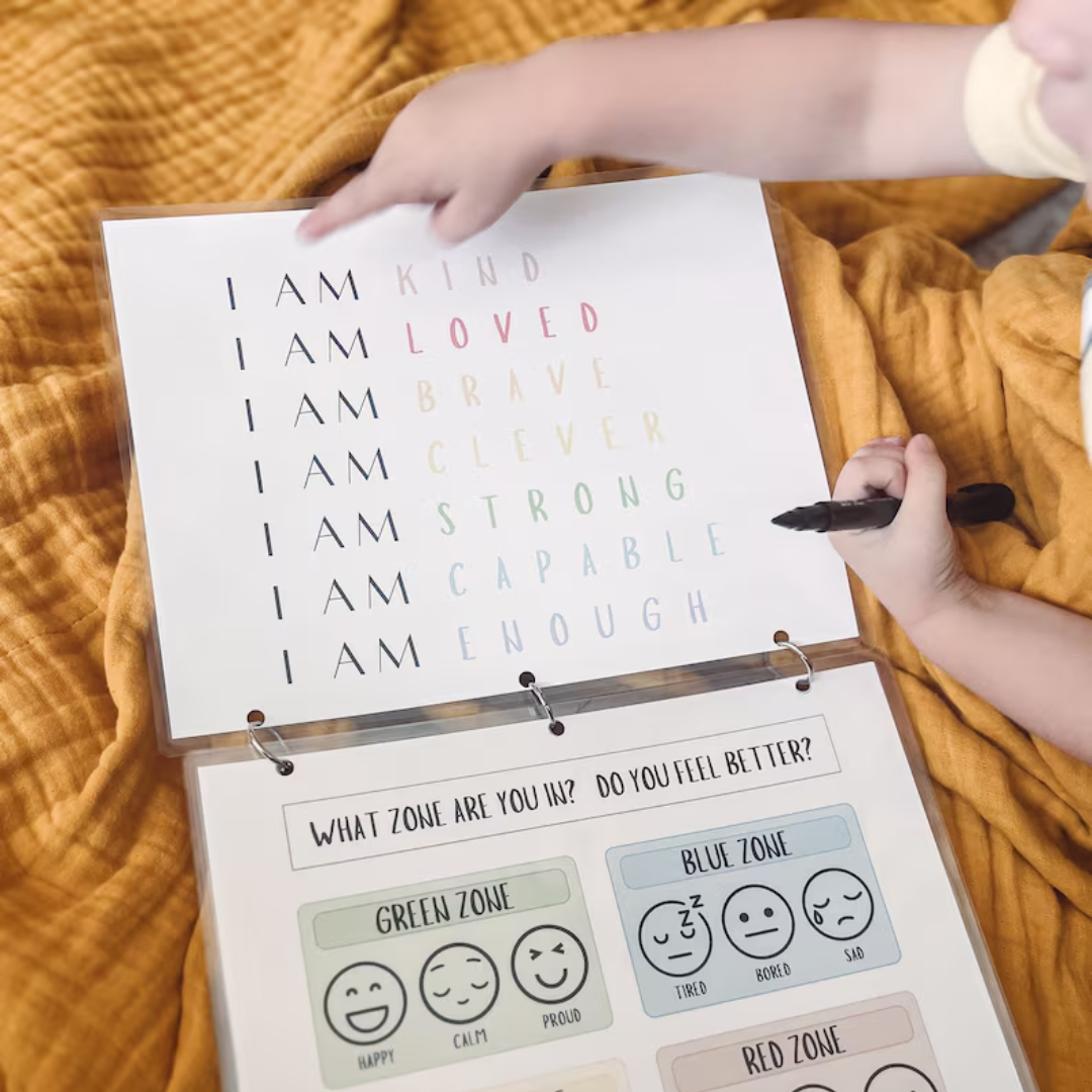 Calm Down Workbook, Calming Corner Tool Kit for Kids, Regulation for Toddlers and Preschool, Learn Feelings and Emotions