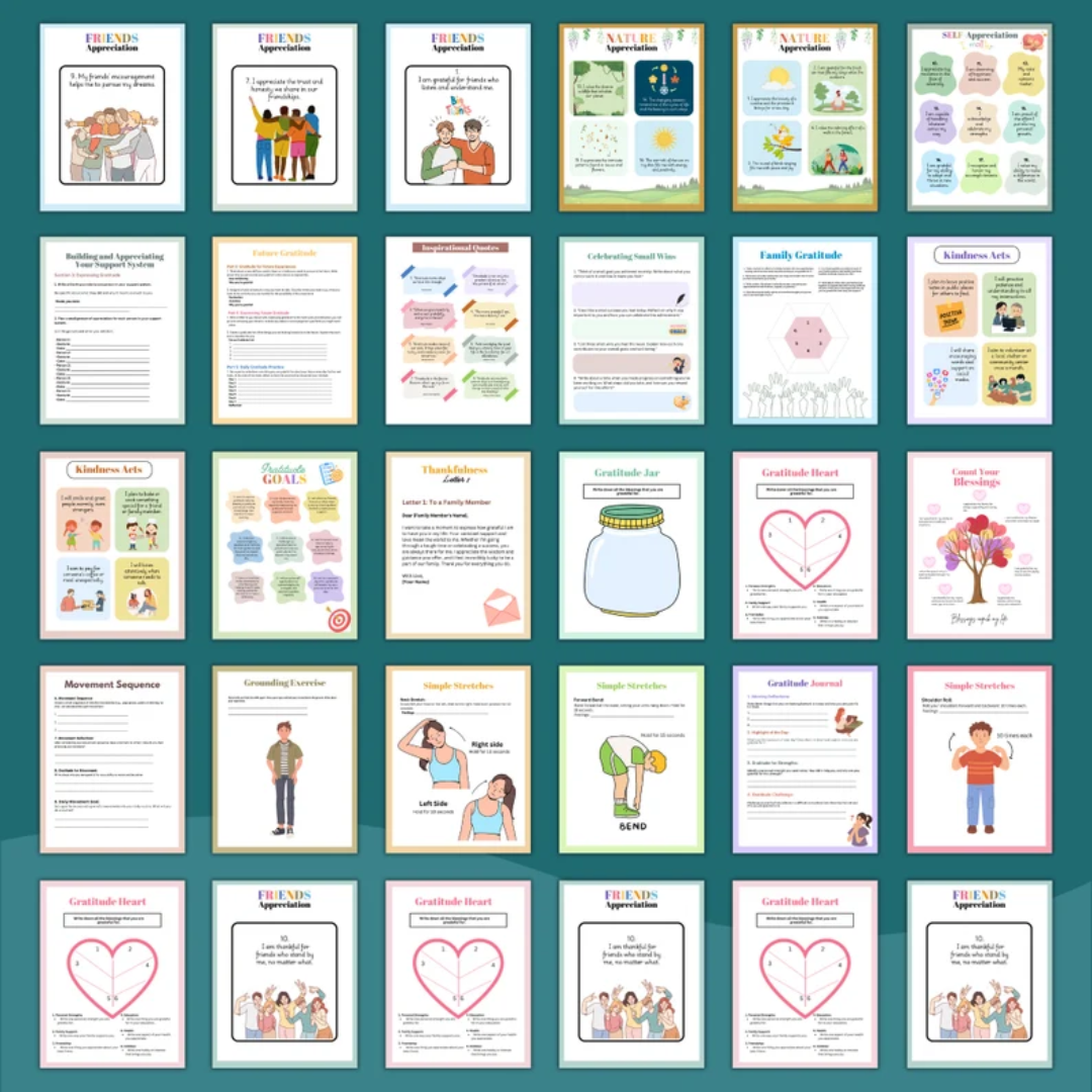 Teen Therapy Mega Bundle, Mental Health Tools, Therapy Worksheets, Digital Therapy Bundle, Self-Care Activities
