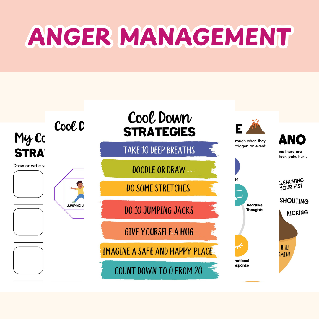 Big Emotions Mega Bundle for Kids, Nervous System Regulation, Coping Skills Workbook, Anger Management, Conflict Resolution Cards, Big Emotions Workbook, Emotional Resilience