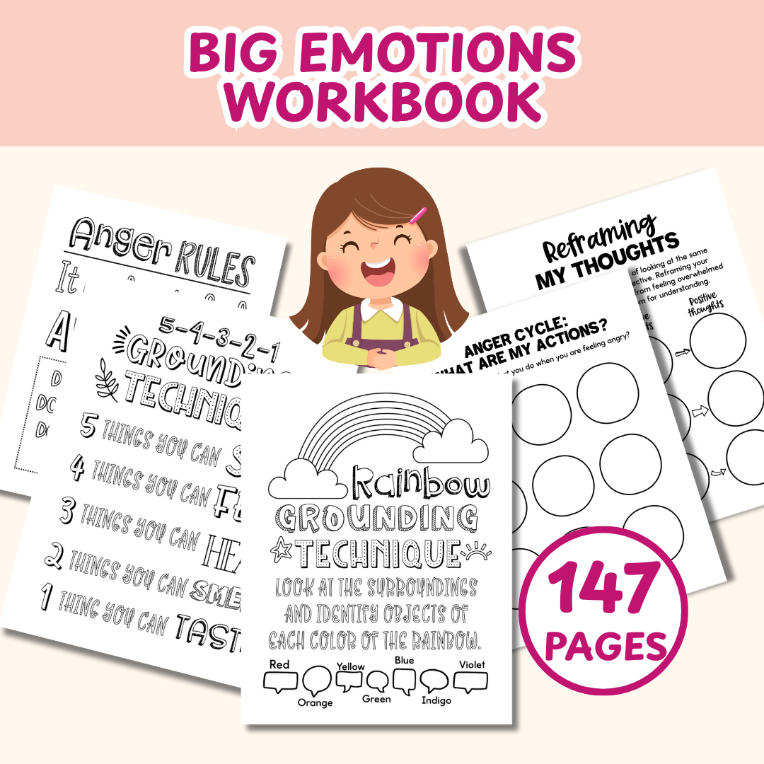 Big Emotions Mega Bundle for Kids, Nervous System Regulation, Coping Skills Workbook, Anger Management, Conflict Resolution Cards, Big Emotions Workbook, Emotional Resilience