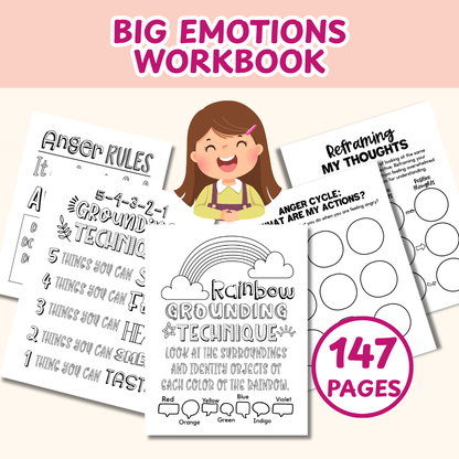 Big Emotions Mega Bundle for Kids, Nervous System Regulation, Coping Skills Workbook, Anger Management, Conflict Resolution Cards, Big Emotions Workbook, Emotional Resilience