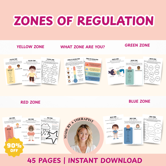 Zones of Regulation, Zones of Regulation Cards for Kids, Calming Corner Printable, SEL Classroom Tool, Montessori Calm Down Kit