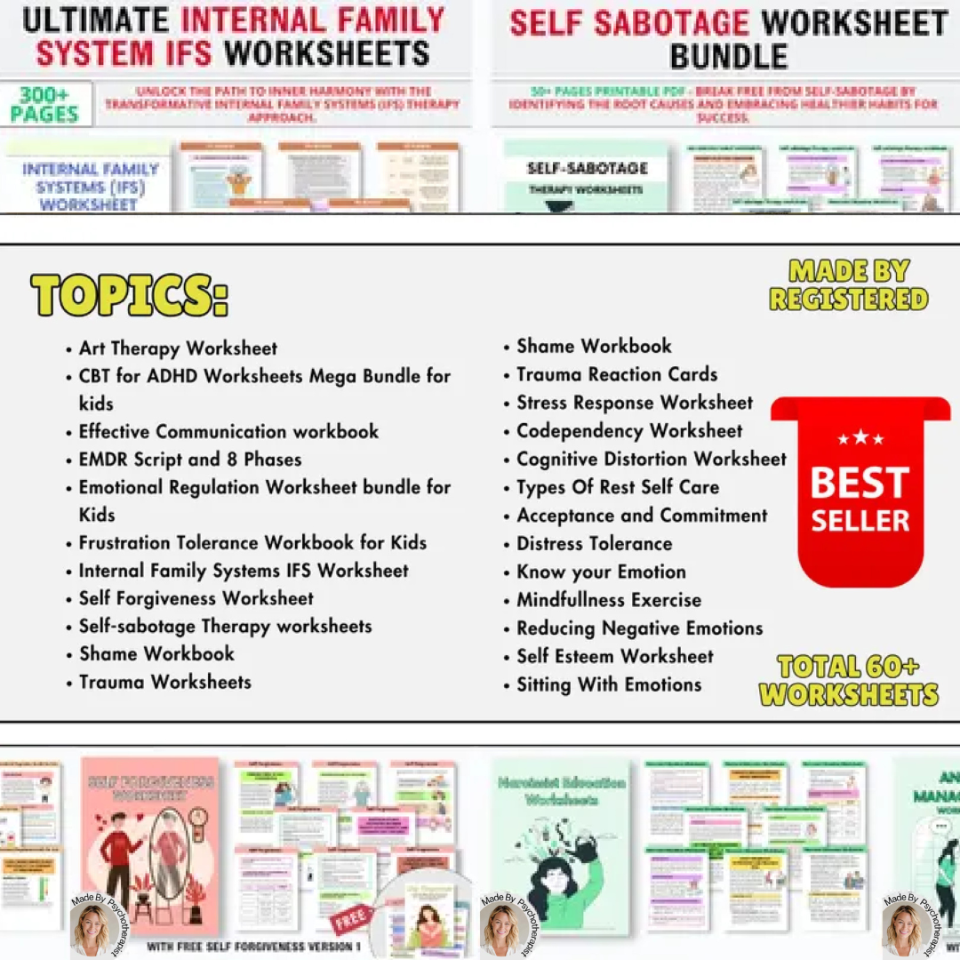 Teen Therapy Mega Worksheet Bundle, Therapy Workbook, Therapist Journal Anxiety, Psychology Kids Mental Health, Teenagers Coping Skills, GAD