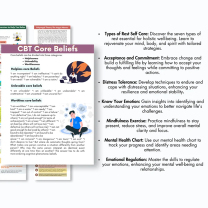 Teen Therapy Mega Worksheet Bundle, Therapy Workbook, Therapist Journal Anxiety, Psychology Kids Mental Health, Teenagers Coping Skills, GAD