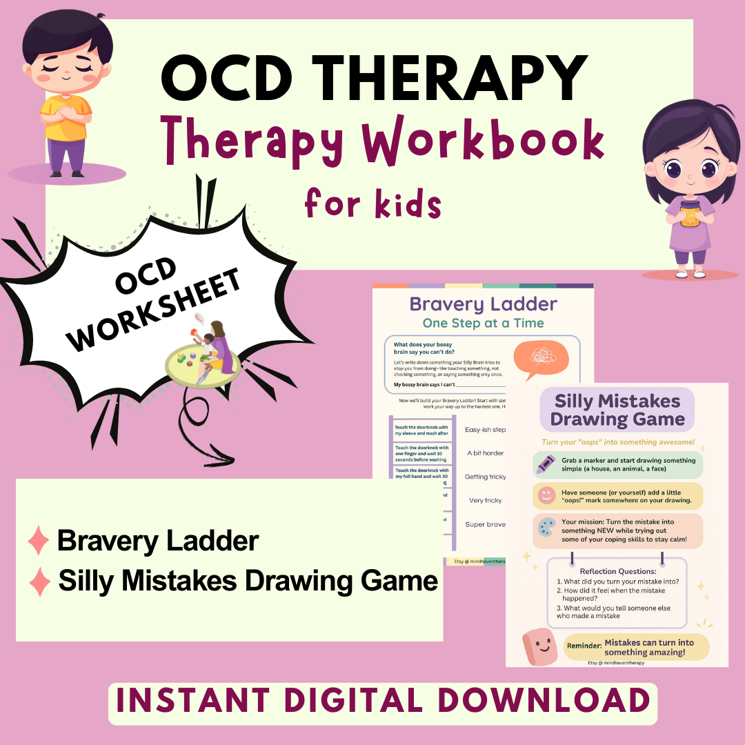 My Silly Brain, OCD for Kids, Mental Health Tools for Emotional Regulation & Therapeutic Worksheets