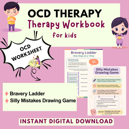My Silly Brain, OCD for Kids, Mental Health Tools for Emotional Regulation & Therapeutic Worksheets