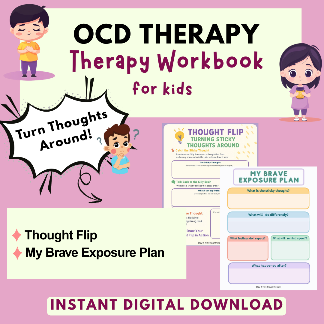My Silly Brain, OCD for Kids, Mental Health Tools for Emotional Regulation & Therapeutic Worksheets