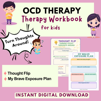My Silly Brain, OCD for Kids, Mental Health Tools for Emotional Regulation & Therapeutic Worksheets