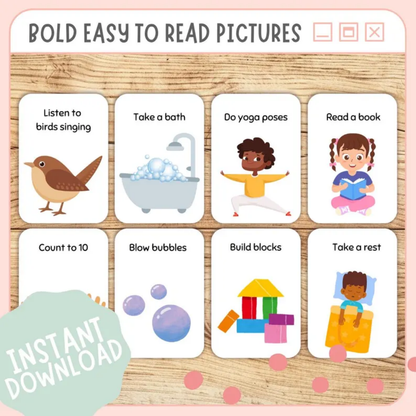 32 Pages Calming Strategy Cards for Kids, Mindfulness & Coping Skills, Emotional Regulation, Anxiety Relief, Social Emotional Learning