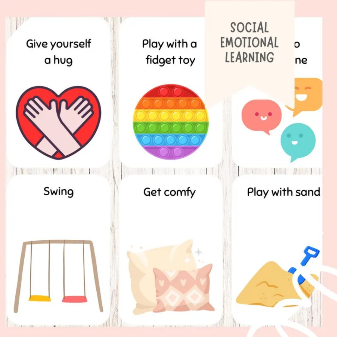 32 Pages Calming Strategy Cards for Kids, Mindfulness & Coping Skills, Emotional Regulation, Anxiety Relief, Social Emotional Learning