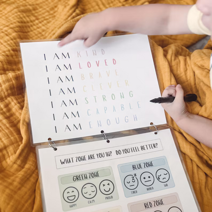 Calm Down Workbook, Calming Corner Tool Kit for Kids, Regulation for Toddlers and Preschool, Learn Feelings and Emotions