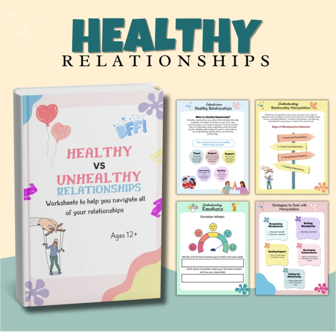 Teen Therapy Mega Bundle, Mental Health Tools, Therapy Worksheets, Digital Therapy Bundle, Self-Care Activities